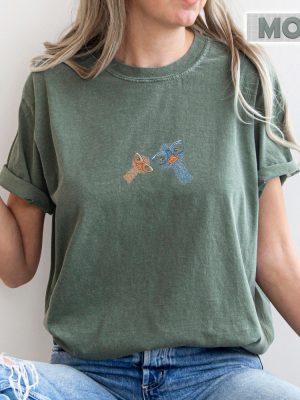 Embroidered Cute Ostrich Art Shirt Wildlife Ostrich Tee Ostrich Lover Tee Ostrich Shirt revetee 3