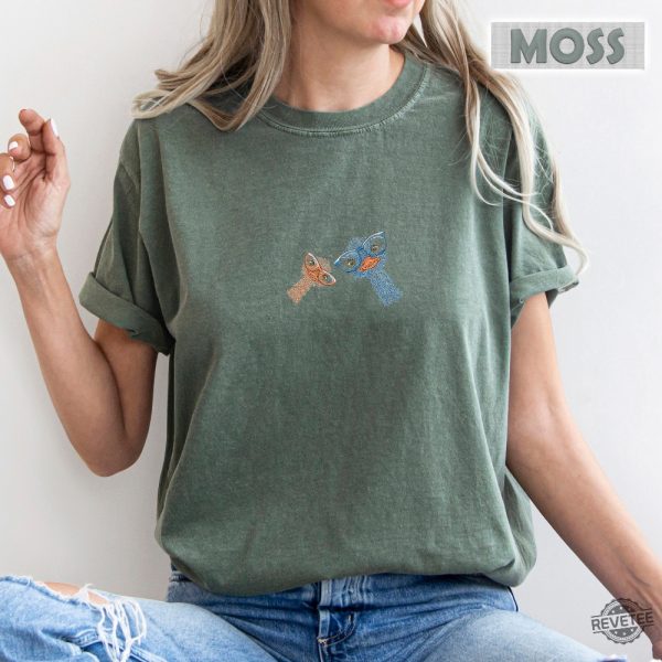 Embroidered Cute Ostrich Art Shirt Wildlife Ostrich Tee Ostrich Lover Tee Ostrich Shirt revetee 3