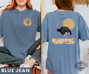 Ostrich Graphic T Shirt Retro Vintage Wildlife Tee Nature Inspired Outfit Unique Bird Design Ostrich Shirt revetee 2