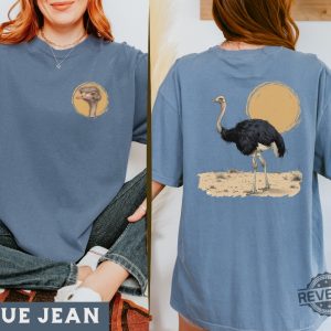 Ostrich Graphic T Shirt Retro Vintage Wildlife Tee Nature Inspired Outfit Unique Bird Design Ostrich Shirt revetee 2