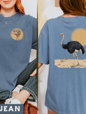 Ostrich Graphic T Shirt Retro Vintage Wildlife Tee Nature Inspired Outfit Unique Bird Design Ostrich Shirt revetee 2