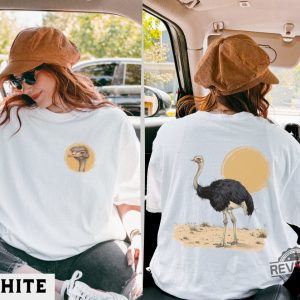 Ostrich Graphic T Shirt Retro Vintage Wildlife Tee Nature Inspired Outfit Unique Bird Design Ostrich Shirt revetee 4