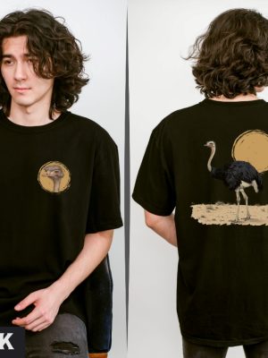 Ostrich Graphic T Shirt Retro Vintage Wildlife Tee Nature Inspired Outfit Unique Bird Design Ostrich Shirt revetee 6