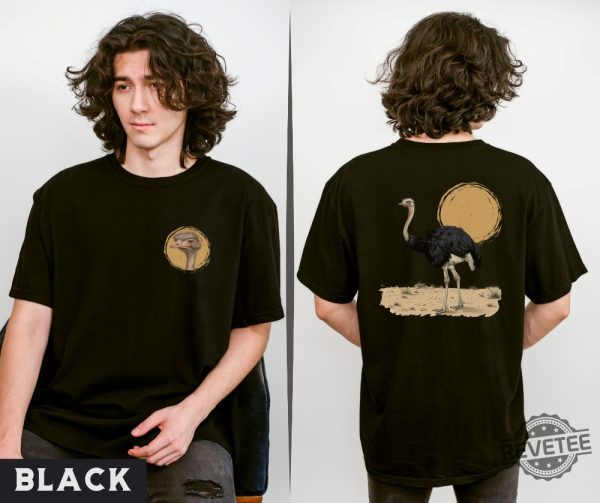 Ostrich Graphic T Shirt Retro Vintage Wildlife Tee Nature Inspired Outfit Unique Bird Design Ostrich Shirt revetee 6