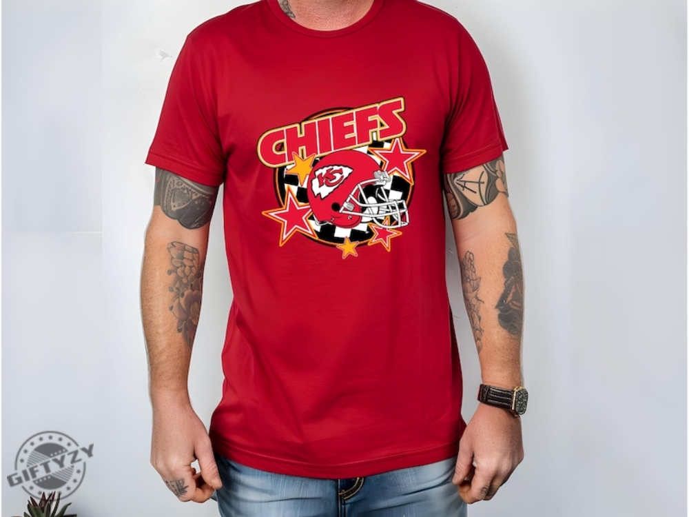 Kansas City Fan Retro Chiefs Footbal Shirt Print Chiefs Fan Dtf Hoodie Chiefs Game Day Tshirt Kansas City Chiefs Football Shirt