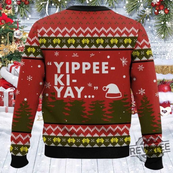 Yippee Ki Yay Its Christmas Die Hard Ugly Sweater Yippee Ki Yay Its Christmas Die Hard Christmas Sweatshirt revetee 2