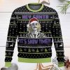 Beetlejuice It Snow Time Christmas Ugly Sweater Beetlejuice It Snow Time Christmas Sweatshirt revetee 1