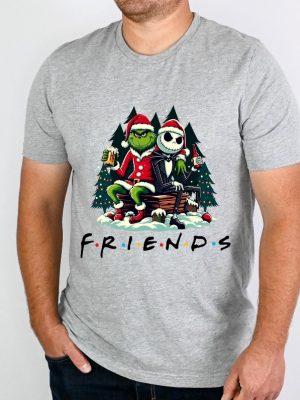 Grinch And Jack Skellington T Shirt Christmas Gift For Best Friend Grinch Jack Skellington Shirt revetee 2