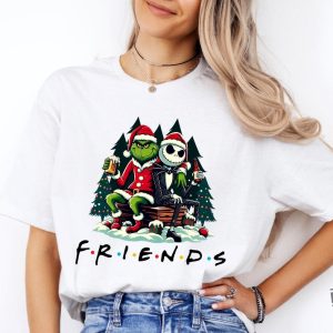 Grinch And Jack Skellington T Shirt Christmas Gift For Best Friend Grinch Jack Skellington Shirt revetee 3