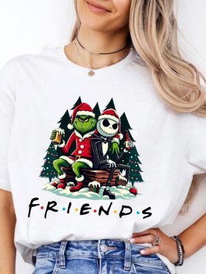 Grinch And Jack Skellington T Shirt Christmas Gift For Best Friend Grinch Jack Skellington Shirt revetee 3