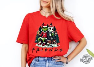 Grinch And Jack Skellington T Shirt Christmas Gift For Best Friend Grinch Jack Skellington Shirt revetee 4