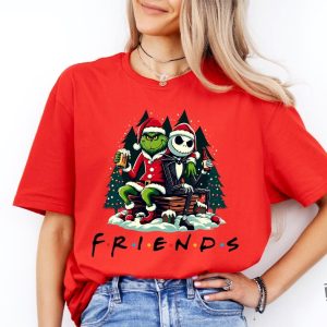 Grinch And Jack Skellington T Shirt Christmas Gift For Best Friend Grinch Jack Skellington Shirt revetee 4