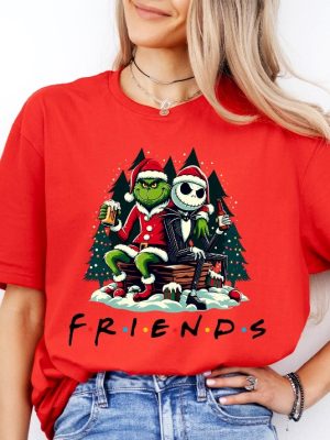 Grinch And Jack Skellington T Shirt Christmas Gift For Best Friend Grinch Jack Skellington Shirt revetee 4