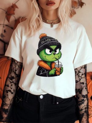 Cute Grinch Ice Coffee Shirt Cute Grinch Shirt Feral Grinch Coffee Shirt Grinch Ice Coffee Shirt revetee 2