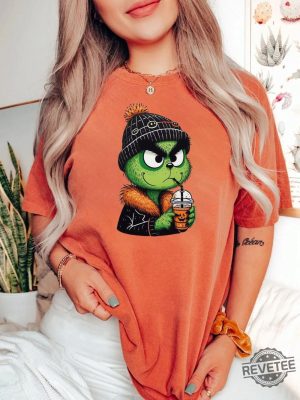 Cute Grinch Ice Coffee Shirt Cute Grinch Shirt Feral Grinch Coffee Shirt Grinch Ice Coffee Shirt revetee 3