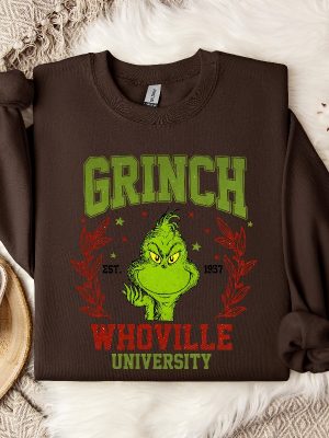 Whoville University Retro Sweatshirt Classic Whoville Holiday Shirt Retro Christmas Whoville Sweater revetee 2