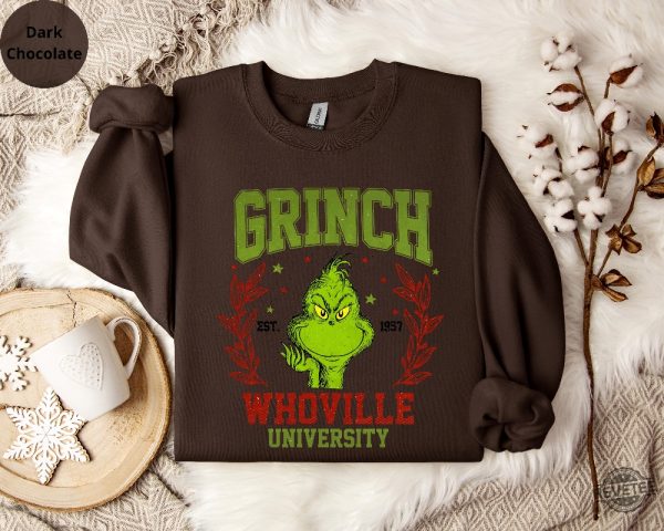 Whoville University Retro Sweatshirt Classic Whoville Holiday Shirt Retro Christmas Whoville Sweater revetee 2