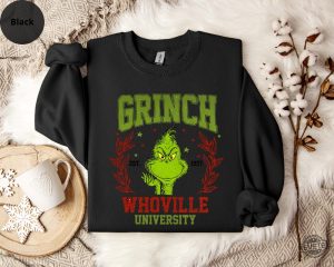 Whoville University Retro Sweatshirt Classic Whoville Holiday Shirt Retro Christmas Whoville Sweater revetee 4