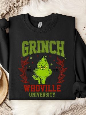 Whoville University Retro Sweatshirt Classic Whoville Holiday Shirt Retro Christmas Whoville Sweater revetee 4