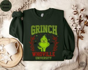 Whoville University Retro Sweatshirt Classic Whoville Holiday Shirt Retro Christmas Whoville Sweater revetee 5