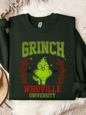 Whoville University Retro Sweatshirt Classic Whoville Holiday Shirt Retro Christmas Whoville Sweater revetee 5