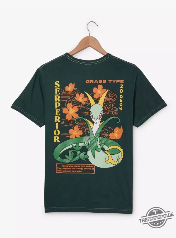 Pokemon Serperior Floral Portrait Shirt trendingnowe 2