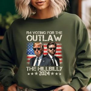 Vintage Im Voting For The Outlaw And The Hillbilly Letters With The Outlaw Tshirt Im With The Outlaw Hoodie Drain The Swamp Sweatshirt Trump Hillbilly Shirt giftyzy 4