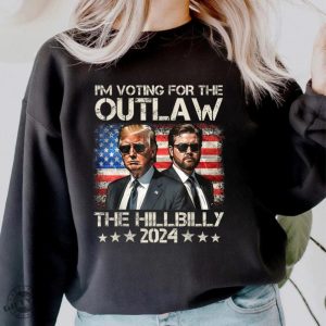 Vintage Im Voting For The Outlaw And The Hillbilly Letters With The Outlaw Tshirt Im With The Outlaw Hoodie Drain The Swamp Sweatshirt Trump Hillbilly Shirt giftyzy 6