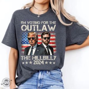 Vintage Im Voting For The Outlaw And The Hillbilly Letters With The Outlaw Tshirt Im With The Outlaw Hoodie Drain The Swamp Sweatshirt Trump Hillbilly Shirt giftyzy 9