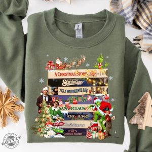 Retro Christmas Movies Shirt Nostalgic Christmas Vhs Movies Sweatshirt Christmas 90S Movies Tshirt Adult Christmas Costume Hoodie Christmas Shirt giftyzy 3