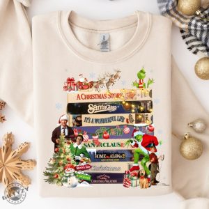 Retro Christmas Movies Shirt Nostalgic Christmas Vhs Movies Sweatshirt Christmas 90S Movies Tshirt Adult Christmas Costume Hoodie Christmas Shirt giftyzy 8