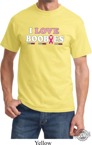 Breast Cancer Awareness Shirt I Love Boobies Shirt Sweatshirt Hoodie revetee 3