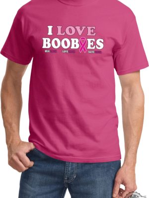 Breast Cancer Awareness Shirt I Love Boobies Shirt Sweatshirt Hoodie revetee 4