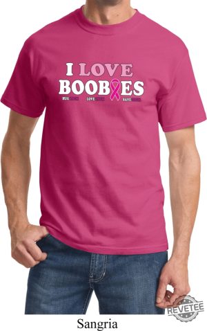 Breast Cancer Awareness Shirt I Love Boobies Shirt Sweatshirt Hoodie revetee 4