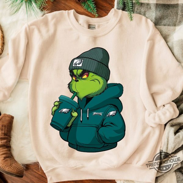 The Grinch Boy Dink Eagles Christmas Shirt trendingnowe 2