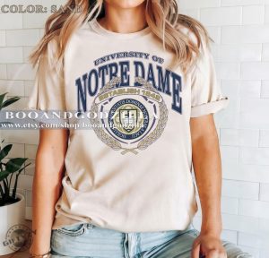 Retro Style University Of Notre Dame 1842 Sweatshirt University Of Notre Dame 1842 Tshirt Usa University Shirt giftyzy 2