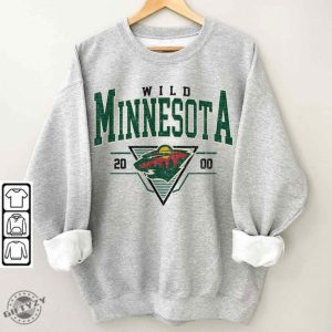 Vintage 90S Minnesota Wild Shirt Crewneck Minnesota Wild Sweatshirt Jersey Hockey Gift For Christmas giftyzy 6