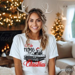 Donald Trump Maga Shirt Ill Be Home For Christmas Hoodie Trump Driving A Car Tshirt Trump With Santa Hat Sweatshirt Trump Christmas Gift giftyzy 4