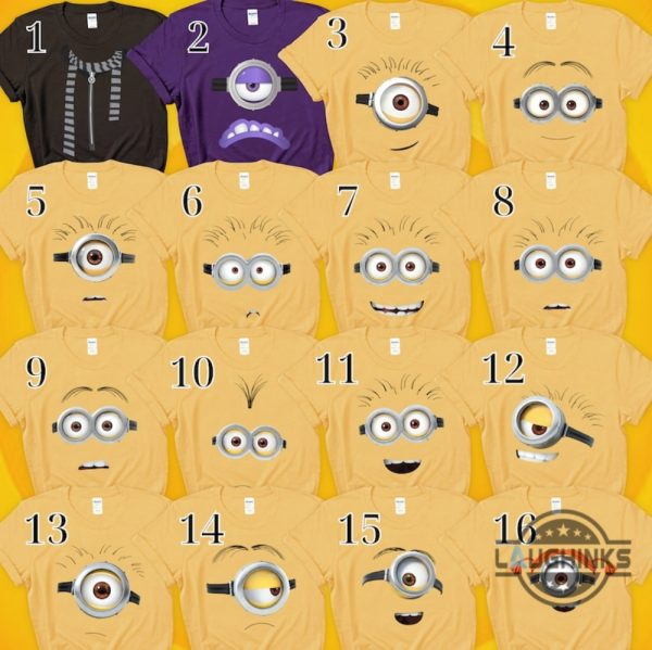 custom halloween minion shirt choose characters minions group family matching shirt halloween costume gift laughinks 1