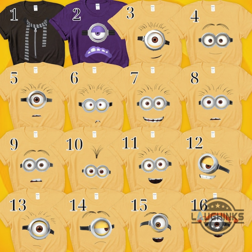 Custom Halloween Minion Shirt Choose Characters Minions Group Family Matching Shirt Halloween Costume Gift