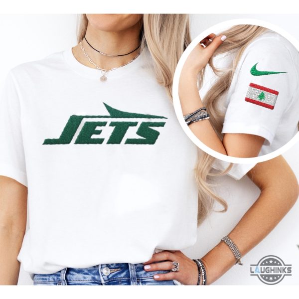 robert saleh lebanon flag shirt new york jets head coach controversy embroidered t shirt sweatshirt hoodie laughinks 3