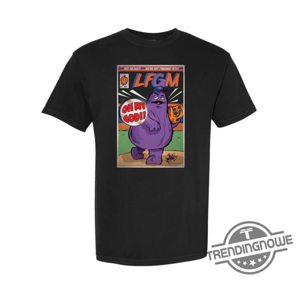 Mets Grimace Comic Book Not Finished Yet Shirt trendingnowe 1