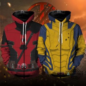 deadpool and wolverine all over print shirts deadpool 3 movie cosplay t shirt sweatshirt hoodie marvel superhero halloween costume laughinks 7