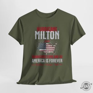 Hurricane Milton Shirt Personalized Milton Storm Tee 2024 Hurricanes Come And Go America Is Forever Sweatshirt Custom With Power Lineman giftyzy 7