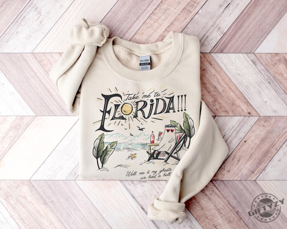 Take Me To Florida Shirt Summer Vacation Sweatshirt Girls Trip Tshirt Tropical Holiday Hoodie Girls Trip Matching Shirt