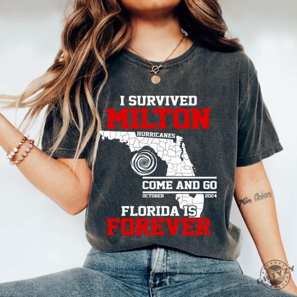 I Survived Hurricane Milton 2024 Shirt Support Squad Hoodie I Survived Sweatshirt Hurricane 2024 Tshirt Hurricane Survivor Shirt