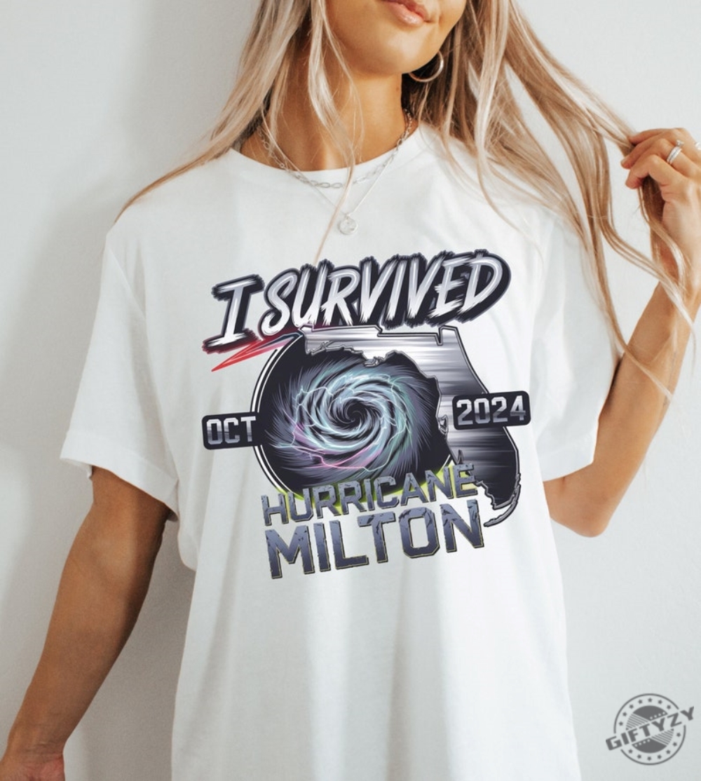 Hurricane Milton Survivor Unisex Shirt Resilience Tee I Survived Hurricane Milton 2024 Hoodie Survivor Gift Florida Strong Shirt