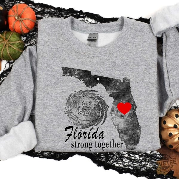 Florida Strong Together Shirt Hurricane Milton 2024 Sweatshirt Hoodie Shirt revetee 3