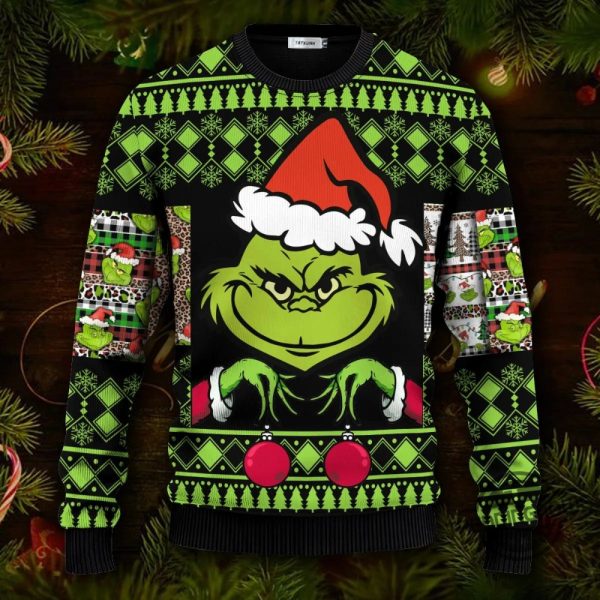 Merry Christmas Grinch Sweatshirt Ugly Christmas Sweater trendingnowe 1