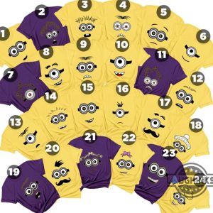 minion costume minion face group matching family halloween t shirt sweatshirt hoodie gift for adult kid family minions cosplay laughinks 1